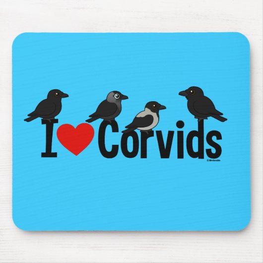 I Liebe Corvids Mousepad (Vorne)