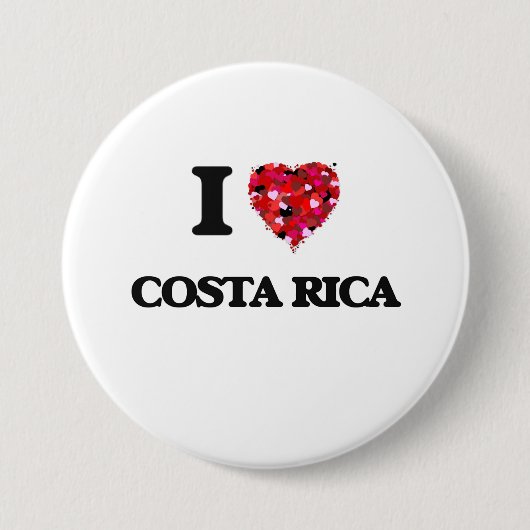 I Liebe Costa Rica Button (Vorderseite)