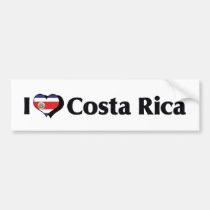 I Liebe Costa Rica Flagge Autoaufkleber