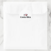 I Liebe Costa Rica Flagge Runder Aufkleber (Tasche)