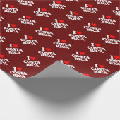 I LIEBE COSTA RICA GESCHENKPAPIER (Ecke)