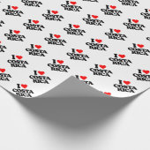 I LIEBE COSTA RICA GESCHENKPAPIER (Ecke)