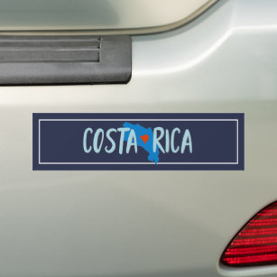 I Liebe Costa Rica Karte Autoaufkleber
