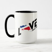 I Liebe Costa Rica Karte Souvenir Tasse (Links)