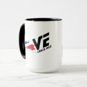 I Liebe Costa Rica Karte Souvenir Tasse (Vorderseite Links)
