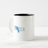 I Liebe-Costa Rica Karten-Andenken-Kaffee Zweifarbige Tasse (Vorderseite Links)