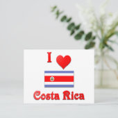 I Liebe Costa Rica Postkarte (Stehend Vorderseite)