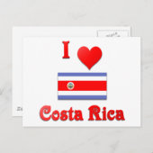 I Liebe Costa Rica Postkarte (Vorne/Hinten)