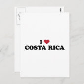 I Liebe Costa Rica Postkarte (Vorne/Hinten)