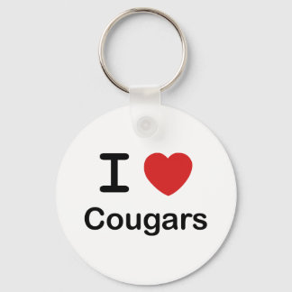 I Liebe Cougars Schlüsselanhänger