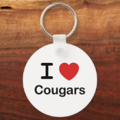 I Liebe Cougars Schlüsselanhänger (Vorderseite)