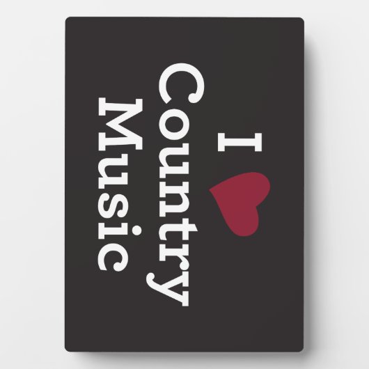 I Liebe Country Music Fotoplatte (Vorderseite)