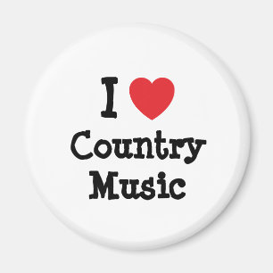 I Liebe Country Music - Herzstück personalisiert Magnet
