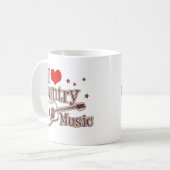 I Liebe Country Music Kaffeetasse (Vorderseite Links)