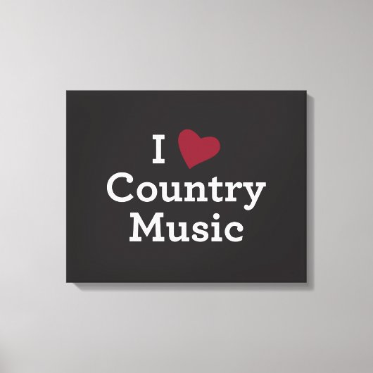 I Liebe Country Music Leinwanddruck (Vorderseite)