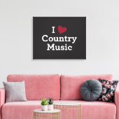 I Liebe Country Music Leinwanddruck (Insitu (Wohnzimmer))