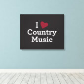 I Liebe Country Music Leinwanddruck (Insitu (Holzboden))