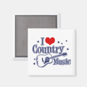 I Liebe Country Music Magnet (Vorderseite/Rückseite)