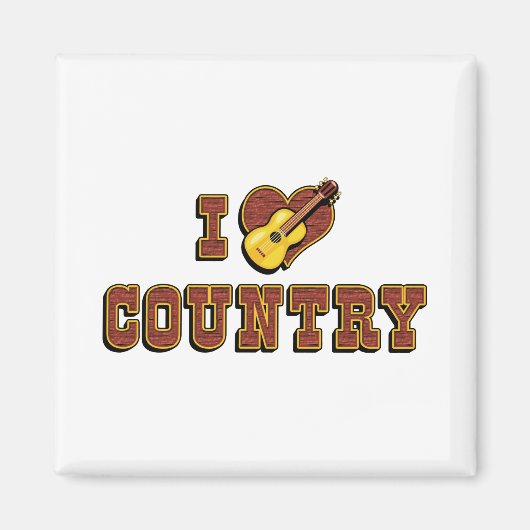I Liebe Country Music Magnet (Vorne)