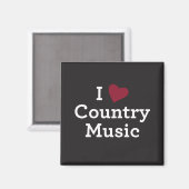 I Liebe Country Music Magnet (Vorderseite/Rückseite)