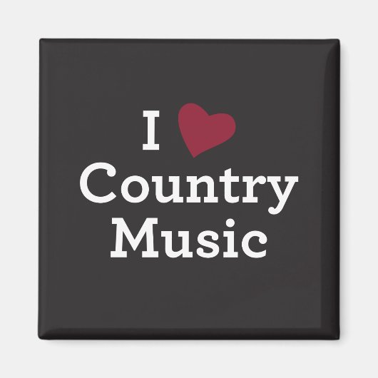 I Liebe Country Music Magnet (Vorne)