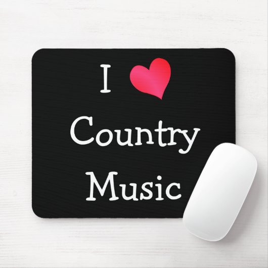 I Liebe Country Music Mousepad (Mit Mouse)