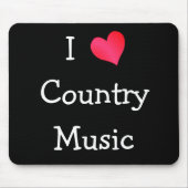I Liebe Country Music Mousepad (Vorne)