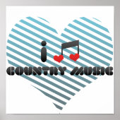 I Liebe Country Music Poster (Vorne)