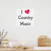 I Liebe Country Music Poster (Küche)