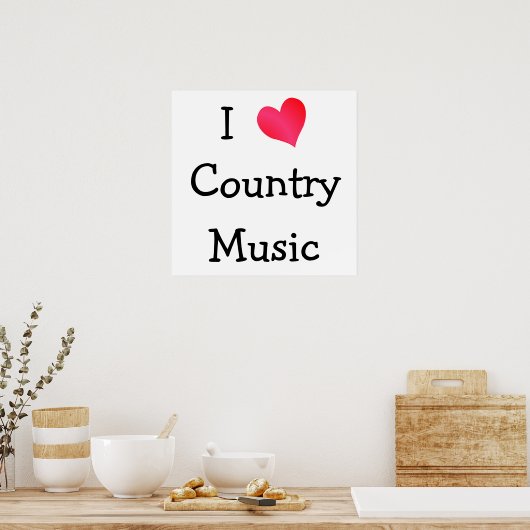 I Liebe Country Music Poster (Küche)