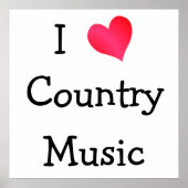 I Liebe Country Music Poster (Vorne)