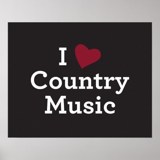 I Liebe Country Music Poster (Vorne)
