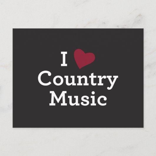 I Liebe Country Music Postkarte (Vorderseite)