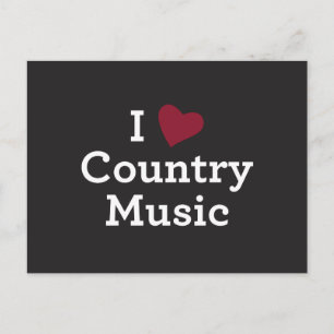 I Liebe Country Music Postkarte