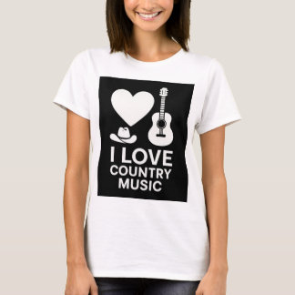 I Liebe Country Music" Retro Western Graphic - Gui T-Shirt