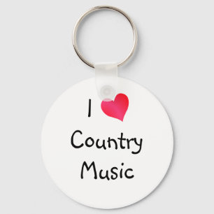 I Liebe Country Music Schlüsselanhänger