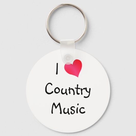 I Liebe Country Music Schlüsselanhänger (Vorderseite)
