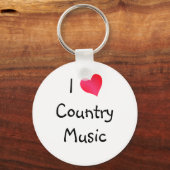 I Liebe Country Music Schlüsselanhänger (Vorderseite)