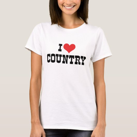 I Liebe Country Music T-Shirt (Vorderseite)