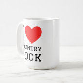I Liebe Country Rock Kaffeetasse (Vorderseite Links)