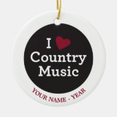 I Liebe-Countrymusik Keramikornament (Vorne)
