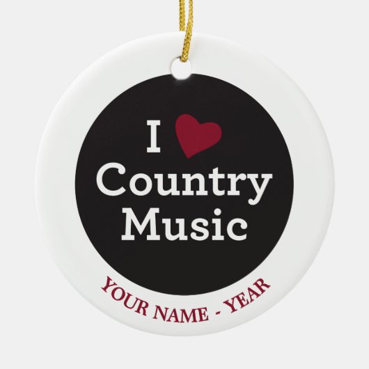 I Liebe-Countrymusik Keramikornament (Vorne)