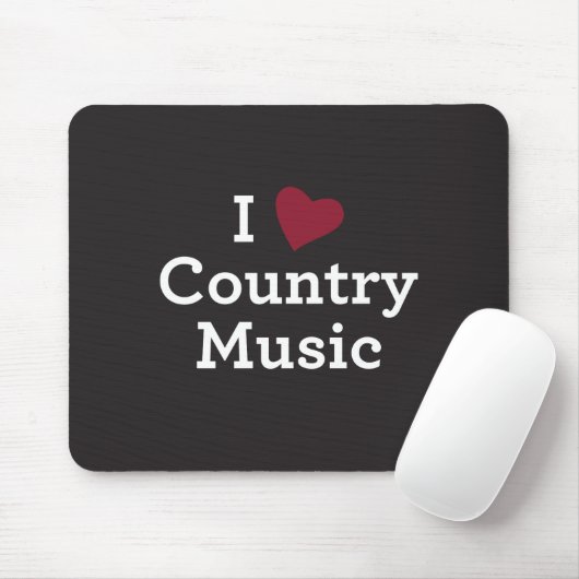 I Liebe-Countrymusik Mousepad (Mit Mouse)