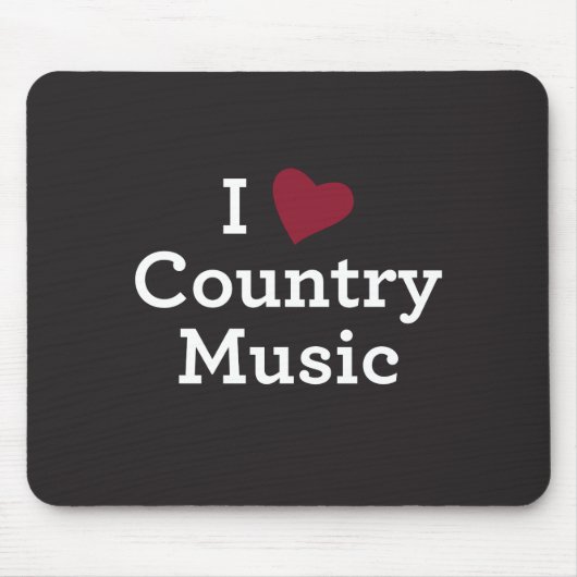I Liebe-Countrymusik Mousepad (Vorne)