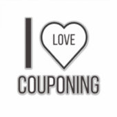 I LIEBE COUPONING AUFKLEBER (Vorderseite)