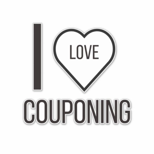 I LIEBE COUPONING AUFKLEBER (Vorderseite)