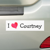 I Liebe Courtney Autoaufkleber (Auf Auto)