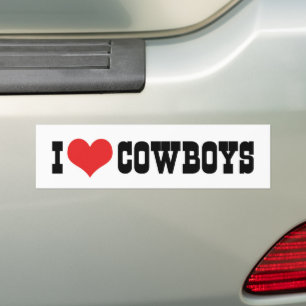 I Liebe Cowboys Autoaufkleber