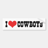 I Liebe Cowboys Autoaufkleber (Vorne)