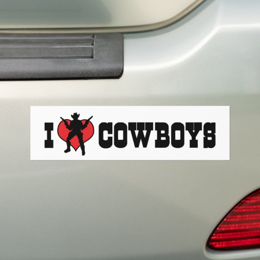 I Liebe Cowboys Autoaufkleber (Auf Auto)